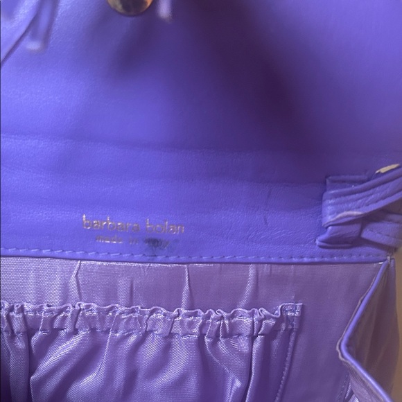 Vintage Italian leather Purple Tassel Women's Bag - Picture 6 of 10